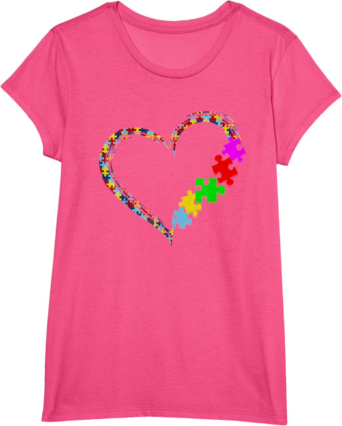 Autism Awareness Love Heart Puzzle Piece Gift Men Women