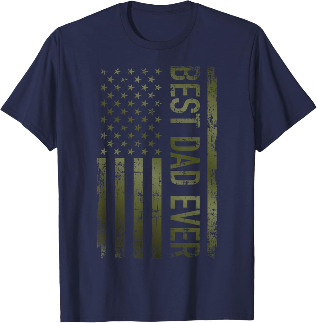 Best dad ever american military camouflage flag gift father
